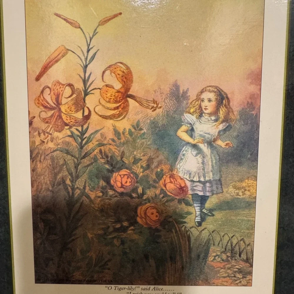 Vintage Alice in Wonderland Placement Set 3 Cloverleaf MacMillan 1993  8.5x7.5
